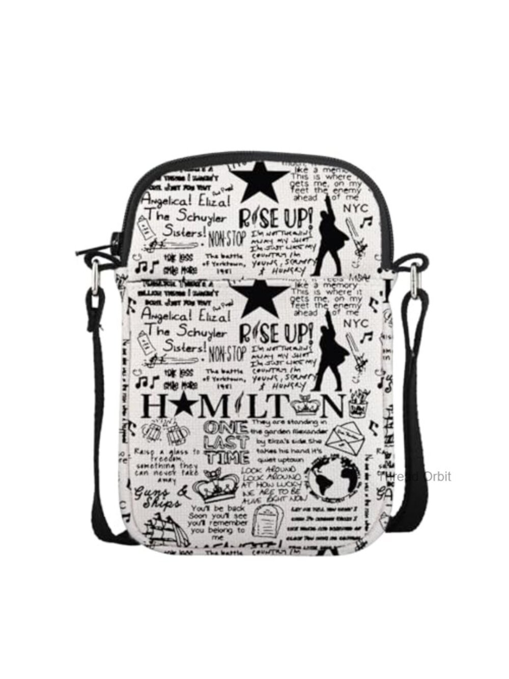 Canvas Crossbody Bag Musical Theater Fans Gift Adjustable Strap